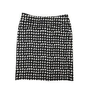 Talbots Abstract‎ Houndstooth Black White Pencil Skirt Suit Professional Size 12
